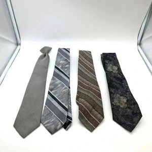 4 gray vintage ties Brittania JC Penny John weitz